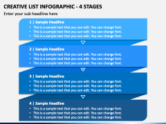 Creative List Infographic - 4 Stages PPT Slide 2