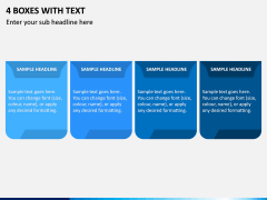 4 Boxes With Text PPT Slide 1