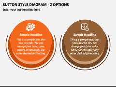 Button Style Diagram - 2 Options PPT Slide 1