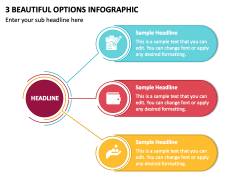 3 Beautiful Options Infographic PPT Slide 2