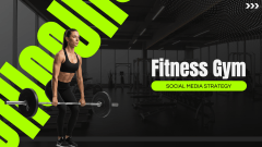 Fitness Gym Social Media Strategy PPT Slide 1