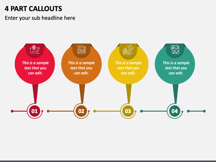 4 Part Callouts PowerPoint Presentation Slides - PPT Template