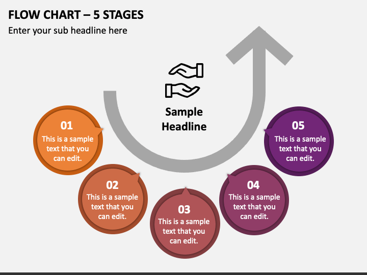 Flow Chart - 5 Stages PPT Slide 1
