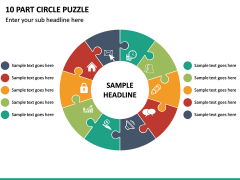 10 Part Circle Puzzle PPT Slide 2