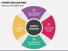4 Parts Circular Ring PPT Slide 1