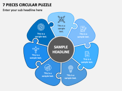 7 Pieces Circular Puzzle PPT Slide 2