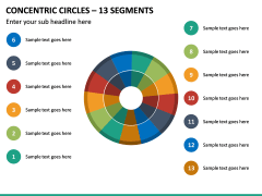 Concentric Circles – 13 Segments PPT Slide 2