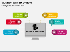 Monitor with Six Options PPT Slide 2