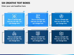 Six Creative Text Boxes PPT Slide 2