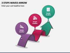 3 Steps Waved Arrow PPT Slide 2