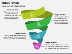 Ribbon Funnel PPT Slide 1