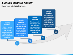 4 Staged Business Arrow PPT Slide 2