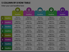 5 Column By 8 Row Table Animated Presentation - SketchBubble