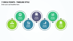 7 Circle Points - Timeline Style PPT Slide 1