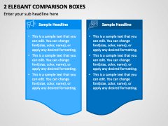 2 Elegant Comparison Boxes PPT Slide 1