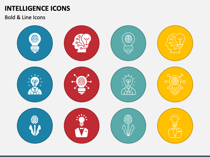 Intelligence Icons PPT Slide 1