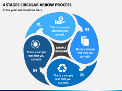 4 Stages Circular Arrow Process PPT Slide 2