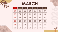 2026 Calendar - Aesthetic Style PPT Slide 4