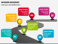 Modern Roadmap PPT Slide 1