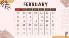 2026 Calendar - Aesthetic Style PPT Slide 3