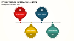 Stylish Timeline Infographic - 4 Steps PPT Slide 1