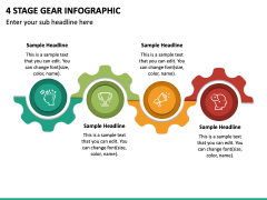 4 Stage Gear Infographic PPT Slide 2