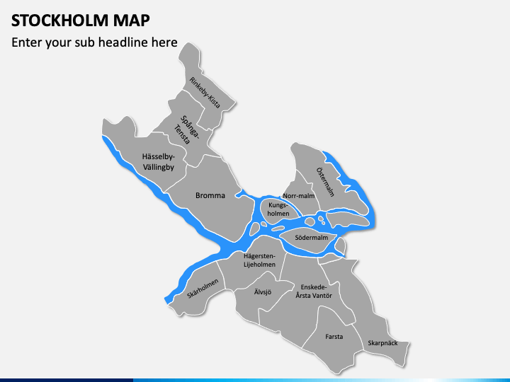 Stockholm Map PPT Slide 1