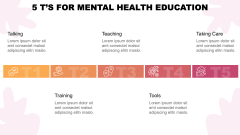 5 T’s for Mental Health Education PPT Slide 1