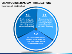 Creative Circle Diagram - Three Sections PPT Slide 2