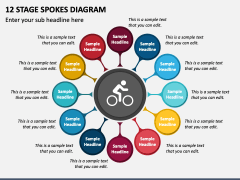 12 Stage Spokes Diagram PPT Slide 2