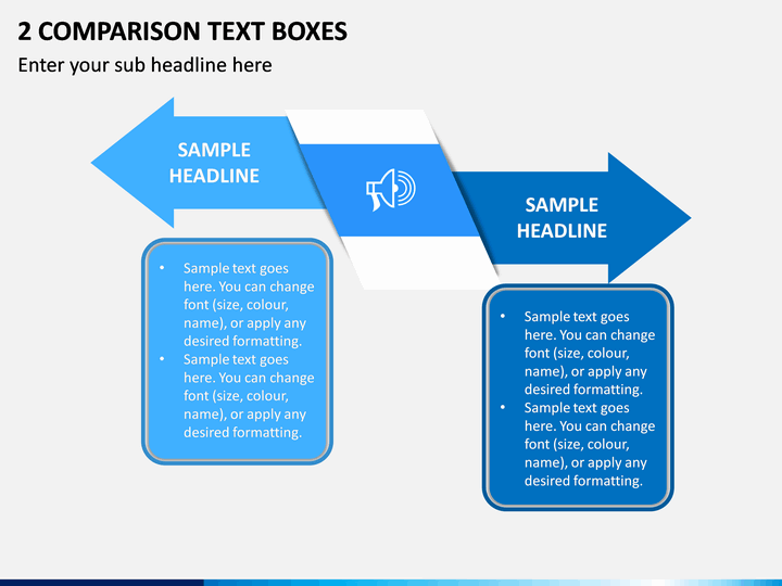 2 Comparison Text Boxes PPT Slide 1