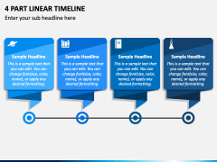 4 Part Linear Timeline PPT Slide 2