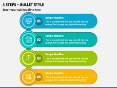 4 Steps - Bullet Style PPT Slide 2