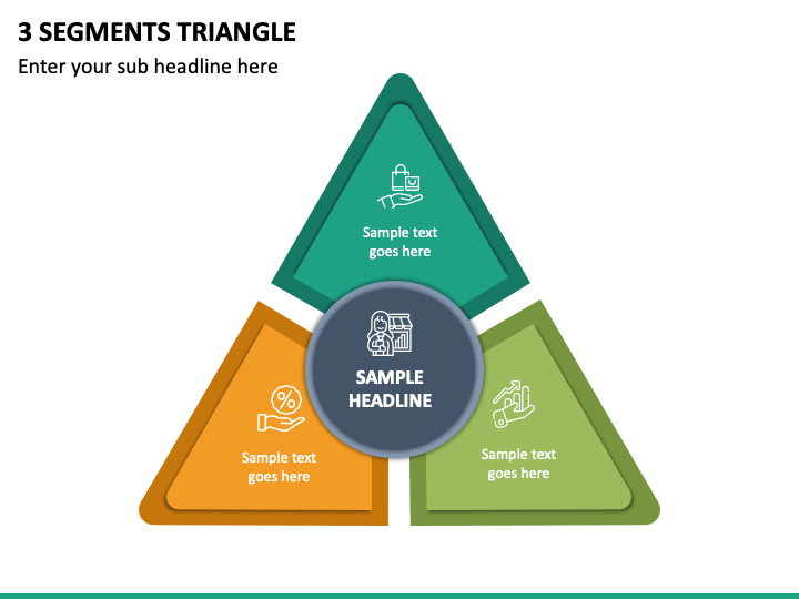 Free 3 Segments Triangle PowerPoint Template PPT Slides