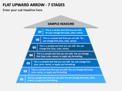 Flat Upward Arrow - 7 Stages PPT Slide 2