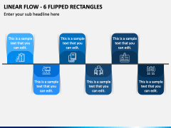 Linear Flow - 6 Flipped Rectangles PPT Slide 2