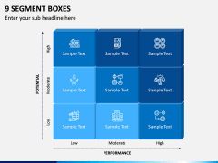 9 Segment Boxes PPT Slide 1