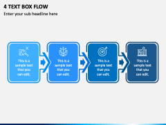 4 Text Box Flow PPT Slide 1