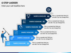 6 Step Ladder PPT Slide 1