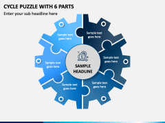 Cycle Puzzle With 6 Parts PPT Slide 1
