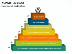 7 Stages - 3D Block PPT Slide 1