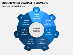 Modern Wheel Diagram - 7 Segments PPT Slide 2