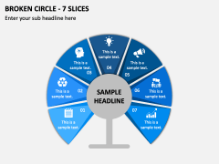 Broken Circle - 7 Slices PPT Slide 2