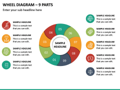 Wheel Diagram – 9 Parts PPT Slide 2