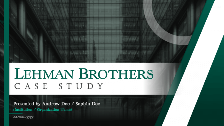 Lehman Brothers - Case Study PPT Slide 1