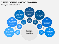 7 Steps Creative Semicircle Diagram PPT Slide 2