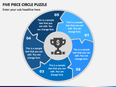Five Piece Circle Puzzle PPT Slide 2