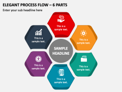 Elegant Process Flow - 6 Parts PPT Slide 2