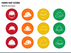 Hard Hat Icons PPT Slide 1