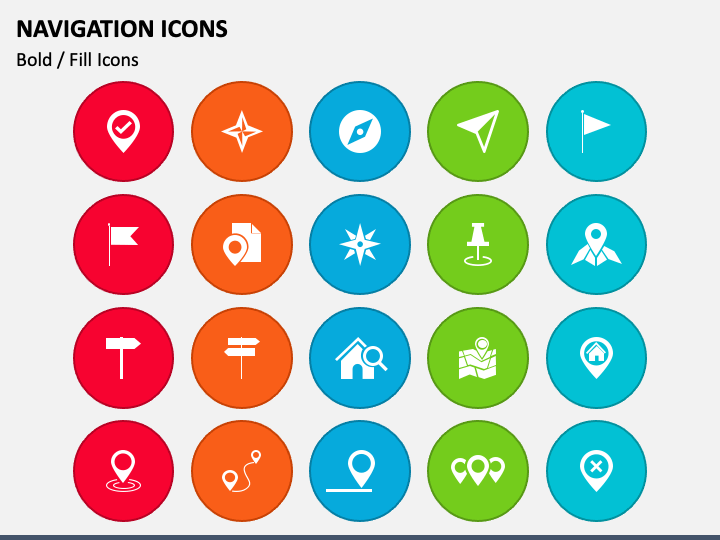 Navigation Icons PPT Slide 1